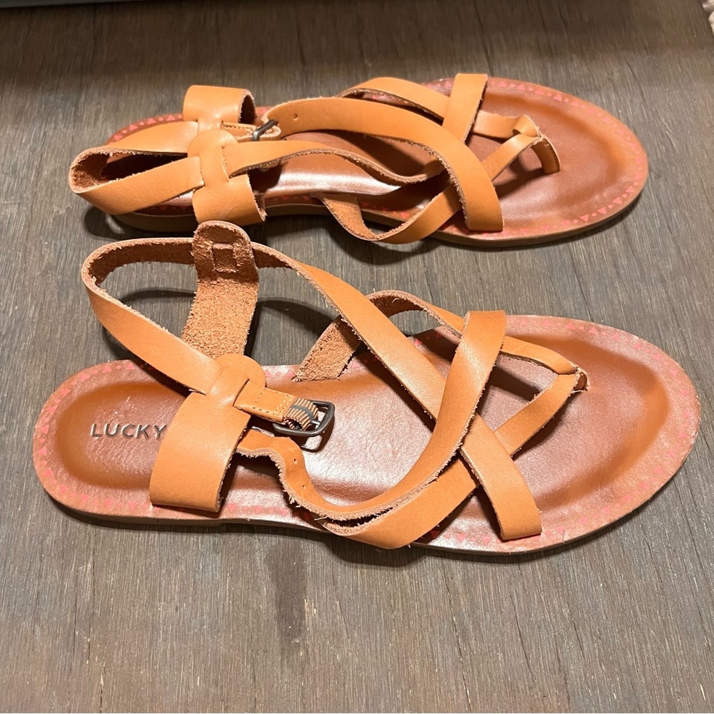 Lucky Brand Brown Strappy Sandals - Picture 8 of 8